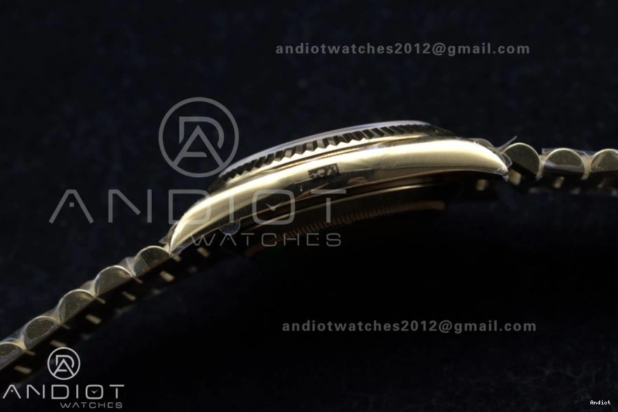 Gold RG DayDate 40 Dial GSF on Gain President Roman Bracelet Weight A2836 0406